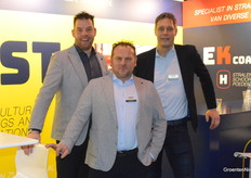 It could be busier, but the men from Spuitbedrijf R. van der Horst are enjoying themselves. Brian Rijgersberg, Kris Kort and Ren van der Horst.